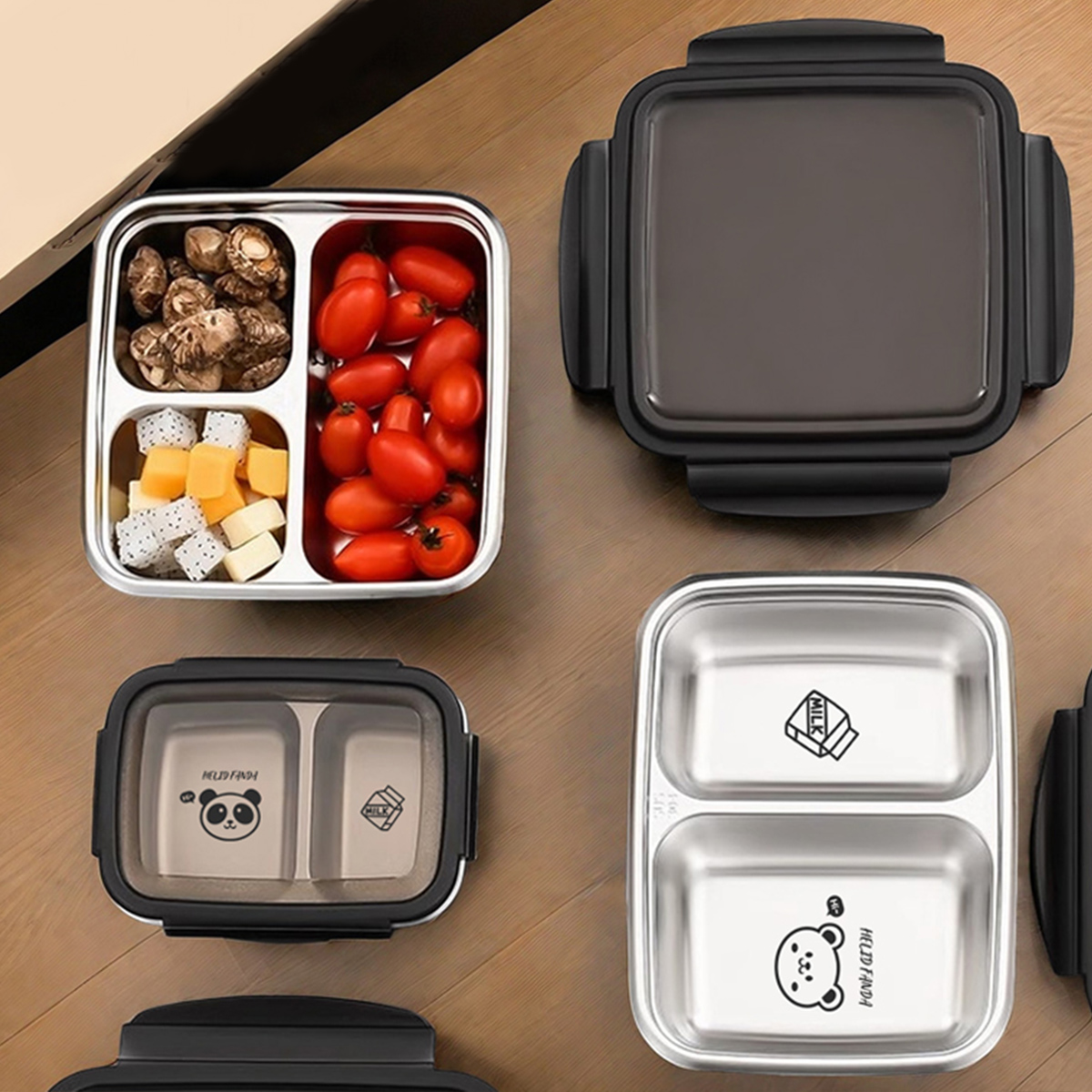 Food Storage Box Large - WORTHBUY 2/3 Griglie 304 Lunch Box
