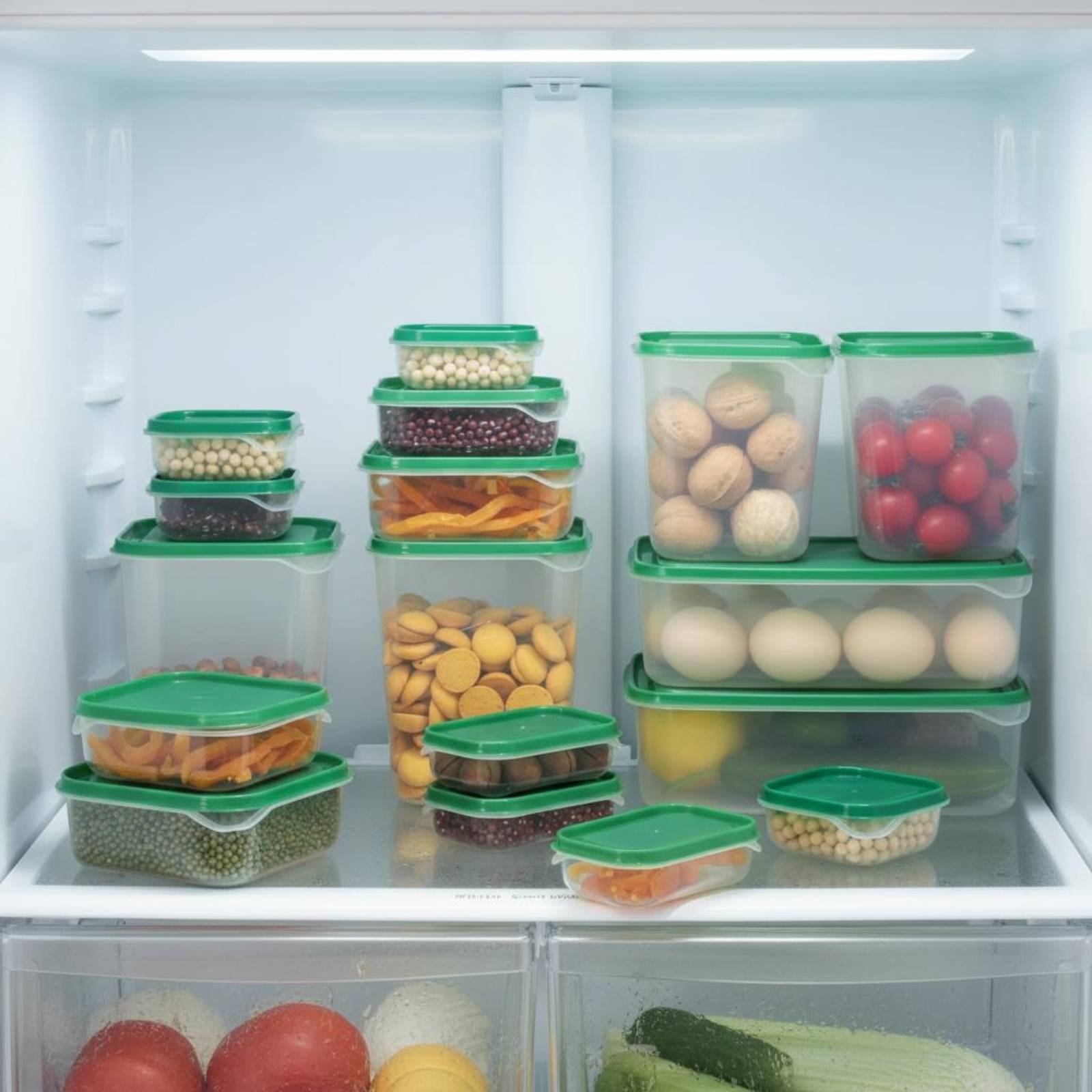 Food Storage Boxes With Lids - Set di 17 Contenitori per Frigorifero,