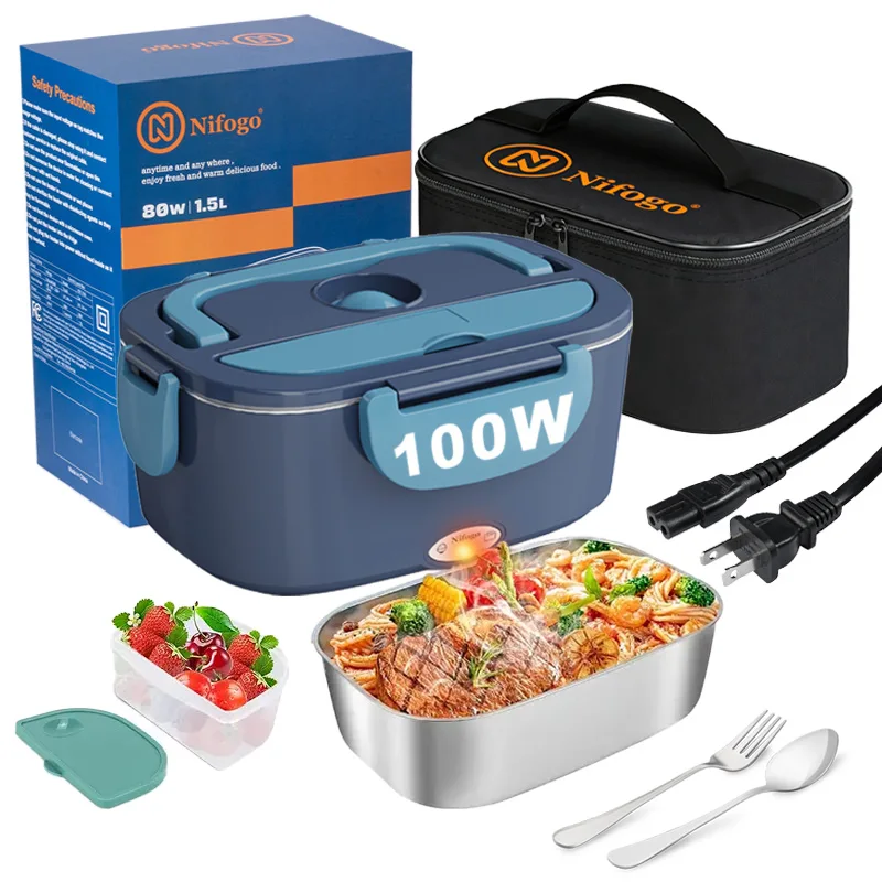 Portable Food Warmer - Scaldavivande Elettrico 100W 1.5L, Contenitore Portatile