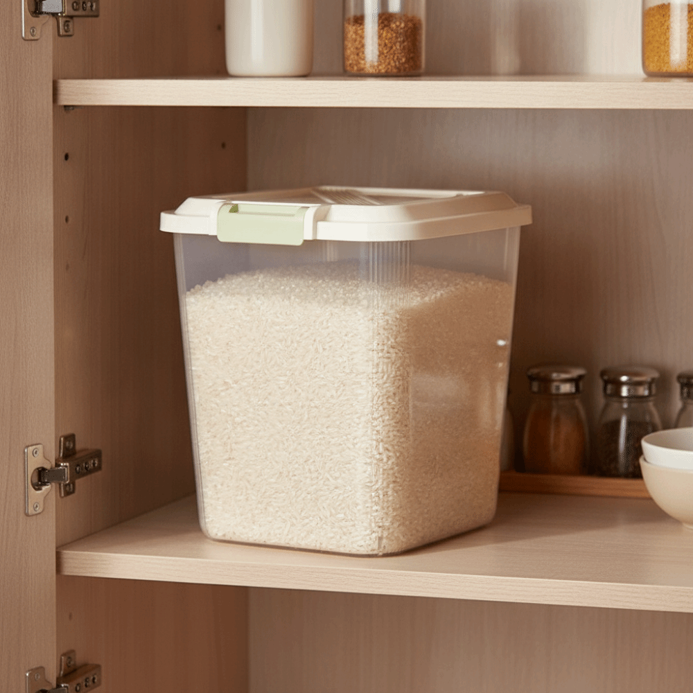 Food Storage With Wheels - Contenitore per Riso Anti-Insetti e Anti-Umidità