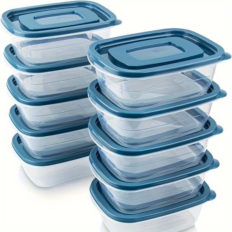 Food Storage Boxes With Lids - Set di 6 Contenitori Trasparenti Impilabili