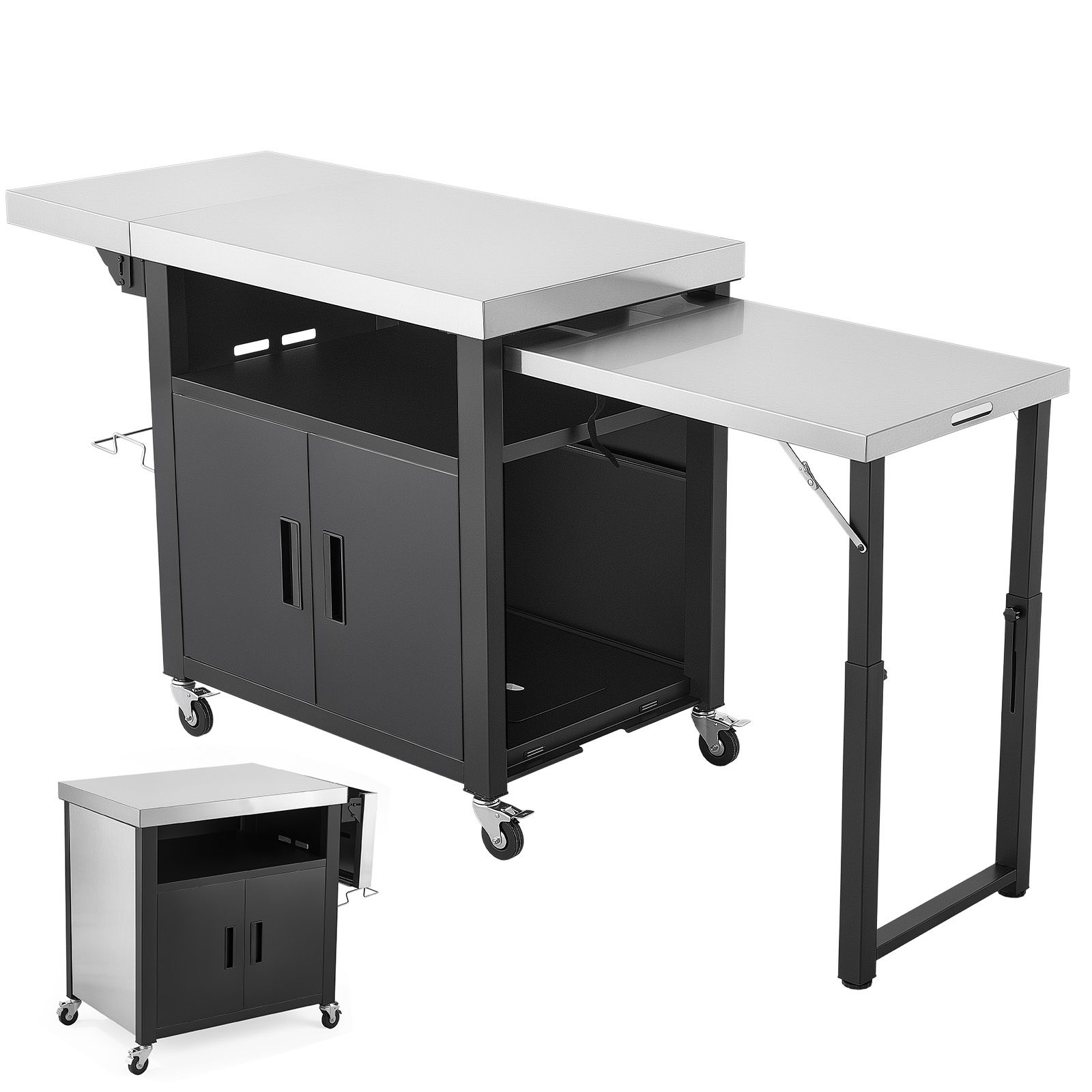 Food Storage With Wheels - Carrello per barbecue da esterno con