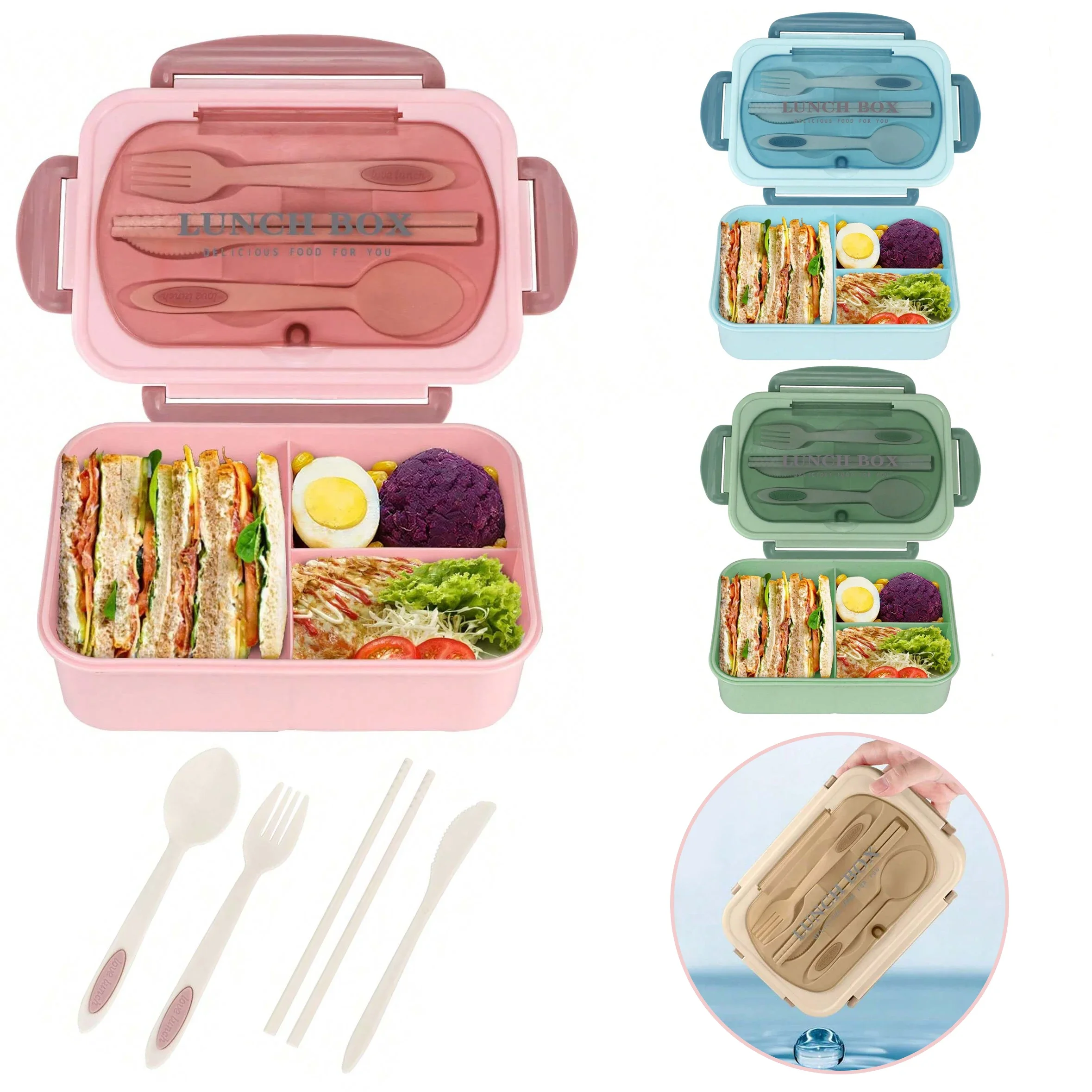 Food Storage Drawer Organizer - Bento Box Lunch Box per adulti,