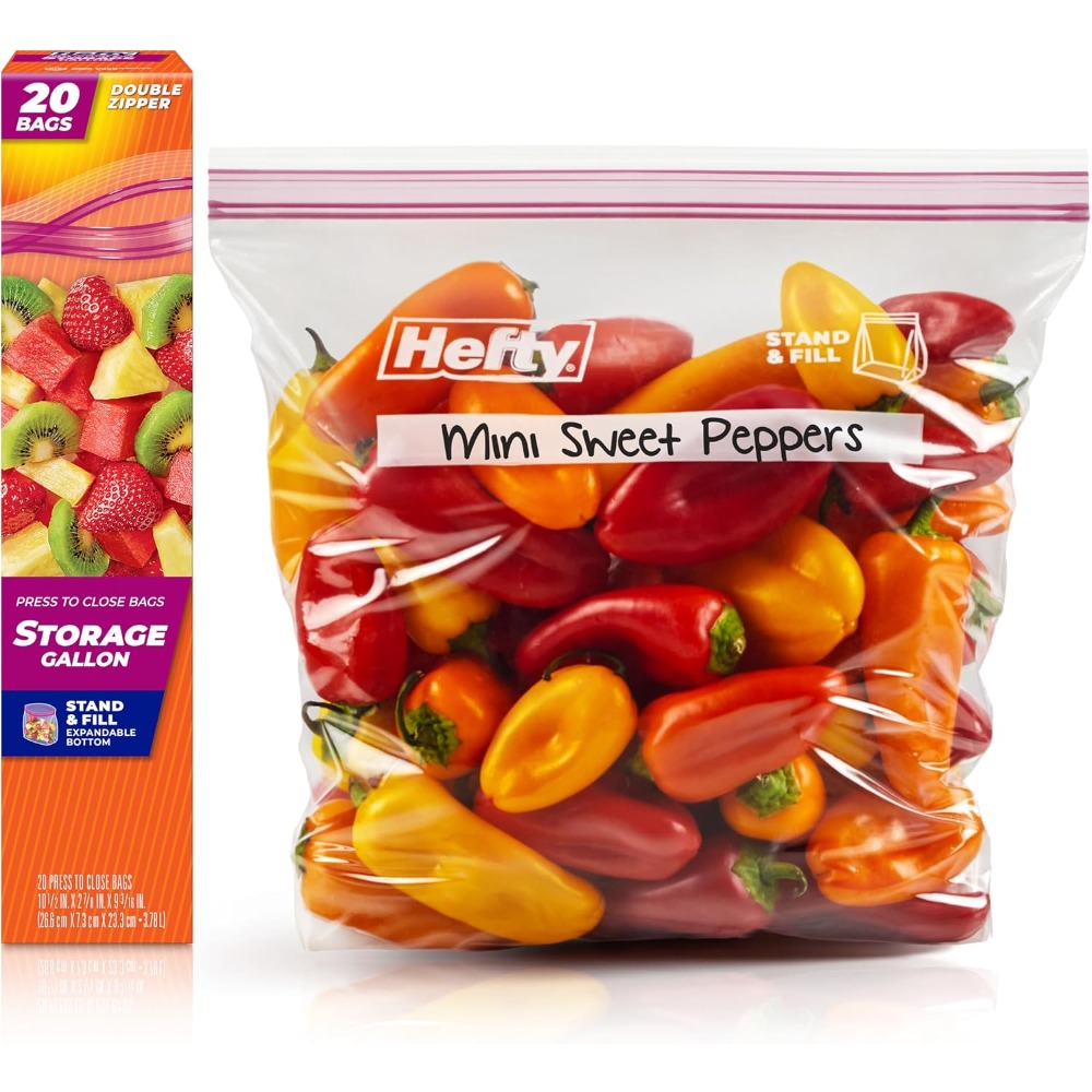 Food Storage Reusable Bags - Sacchetti in Plastica Richiudibili a Pressione,