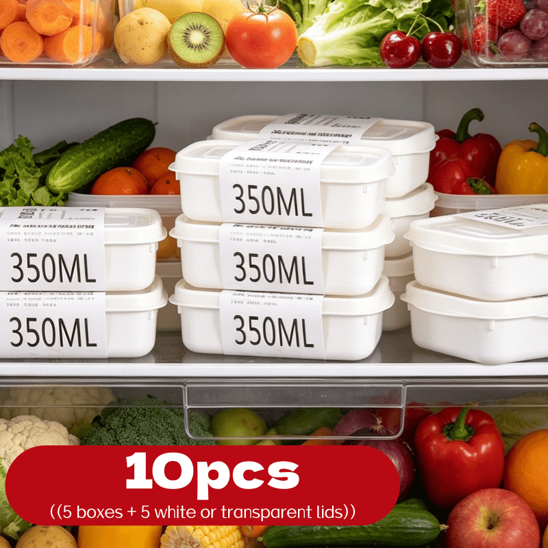 Food Storage Made Easy - Set di 10 Contenitori Impilabili Riutilizzabili