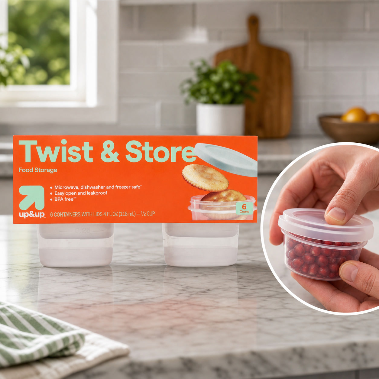 Food Storage With Lock - Contenitori per Alimenti Rotondi con Chiusura