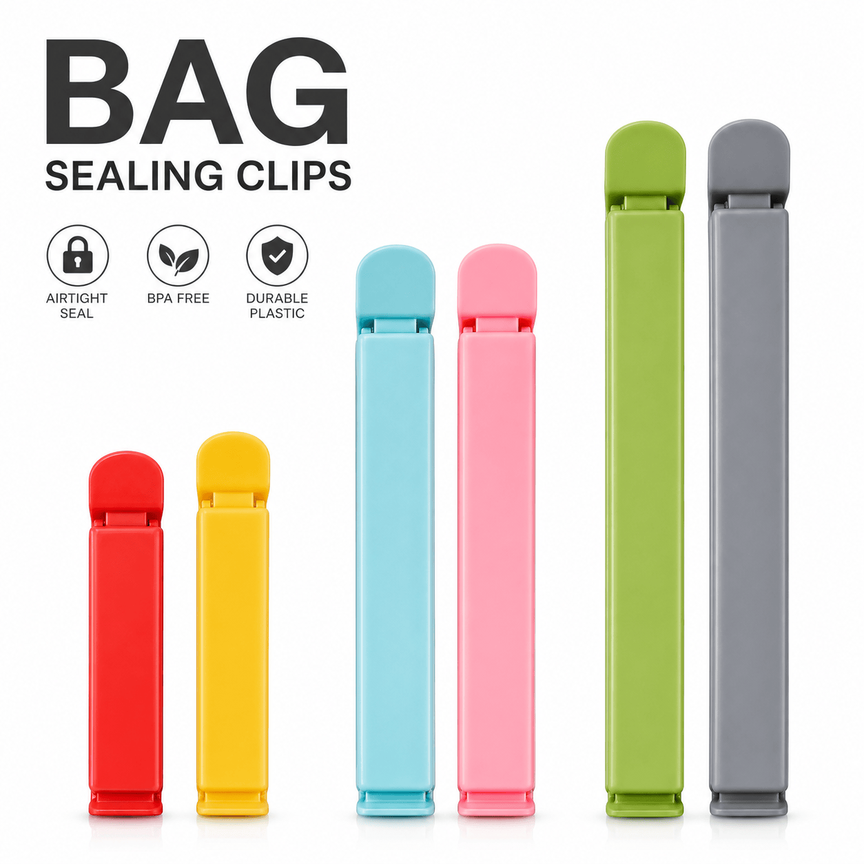 5 clip per sigillare sacchetti - Food Storage Reusable Bags recensione e prezzo