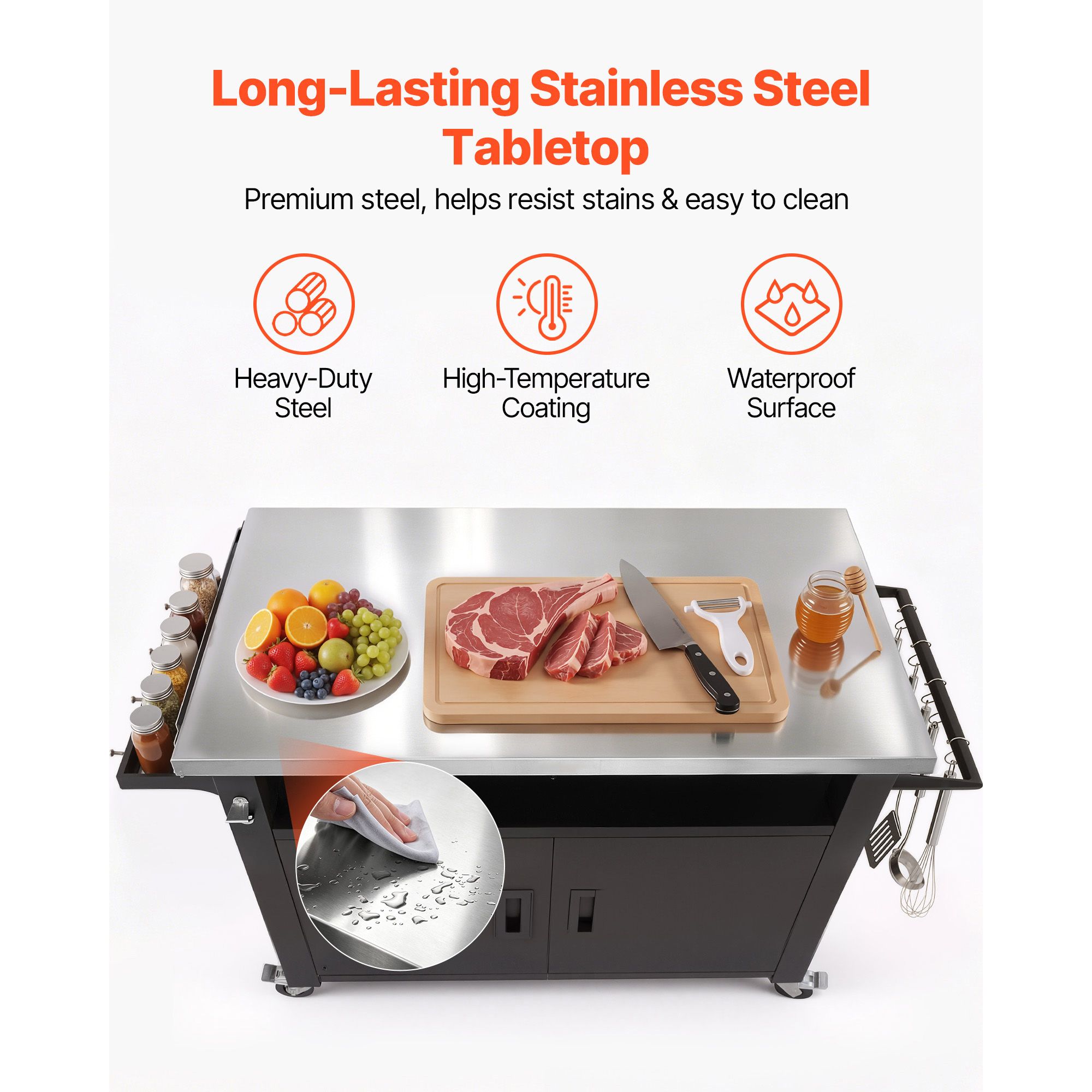 Carrello per barbecue da ester - Food Storage With Wheels recensione e prezzo