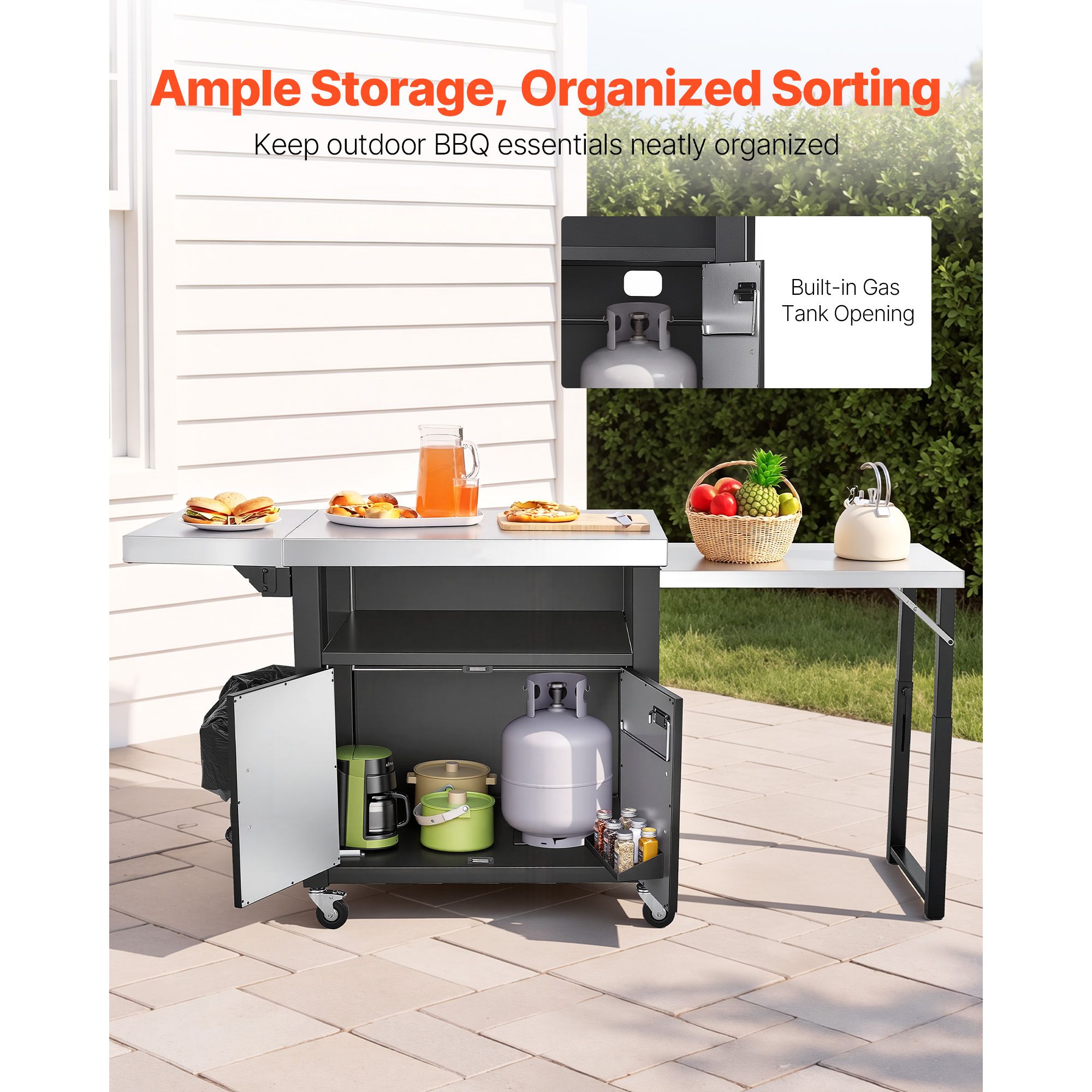 Carrello per barbecue da ester - Food Storage With Wheels recensione e prezzo