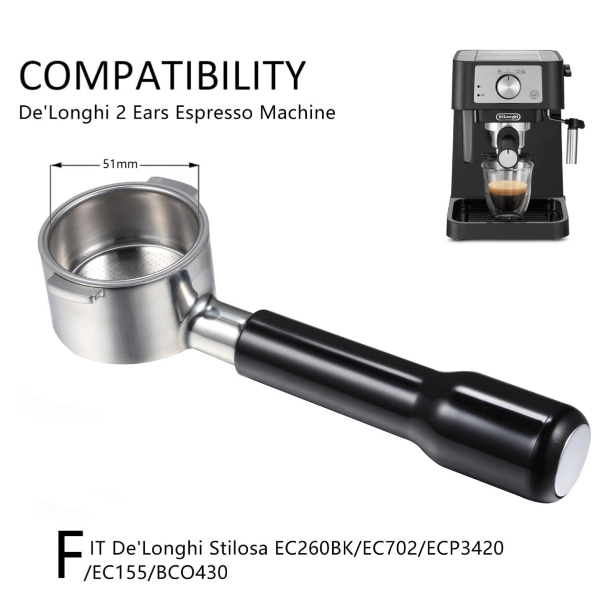 Portafiltro senza fondo da 51  - Delonghi Espresso Ecp3420 recensione e prezzo