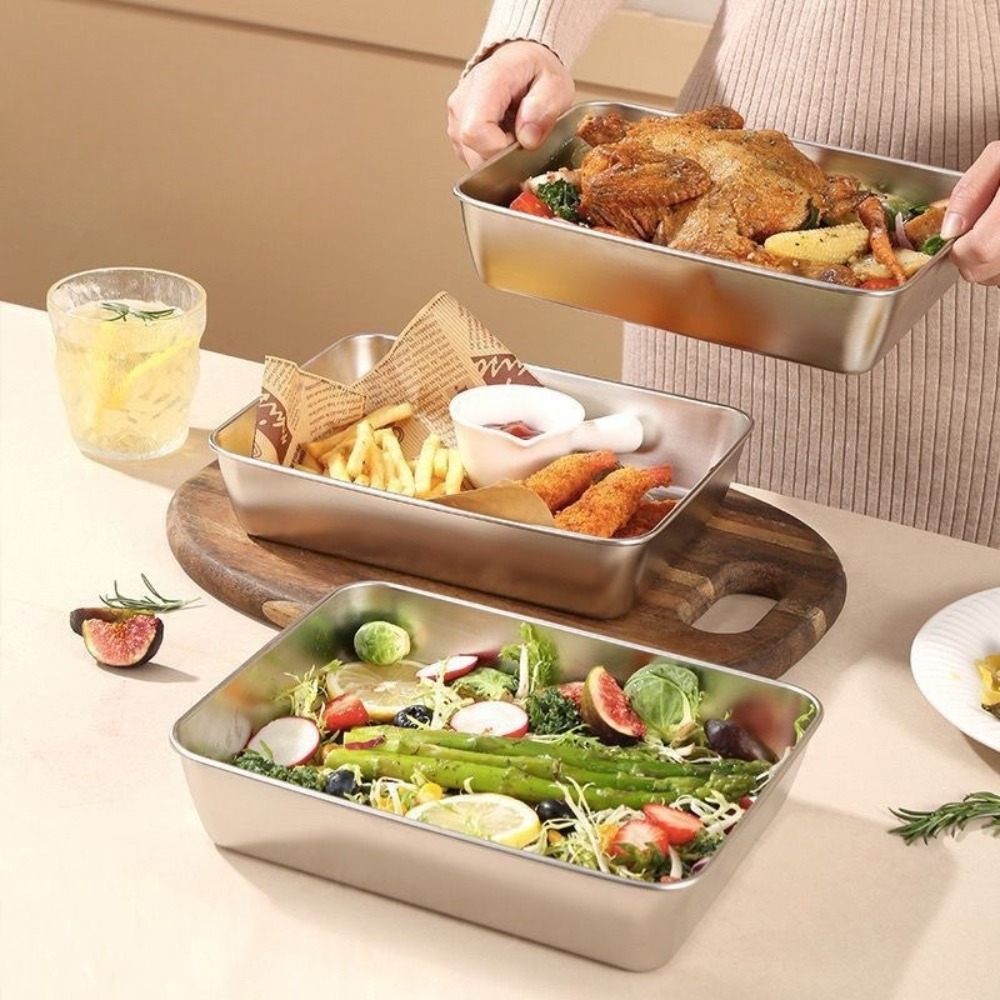 Vassoio da portata in acciaio  - Storage Food Tray recensione e prezzo